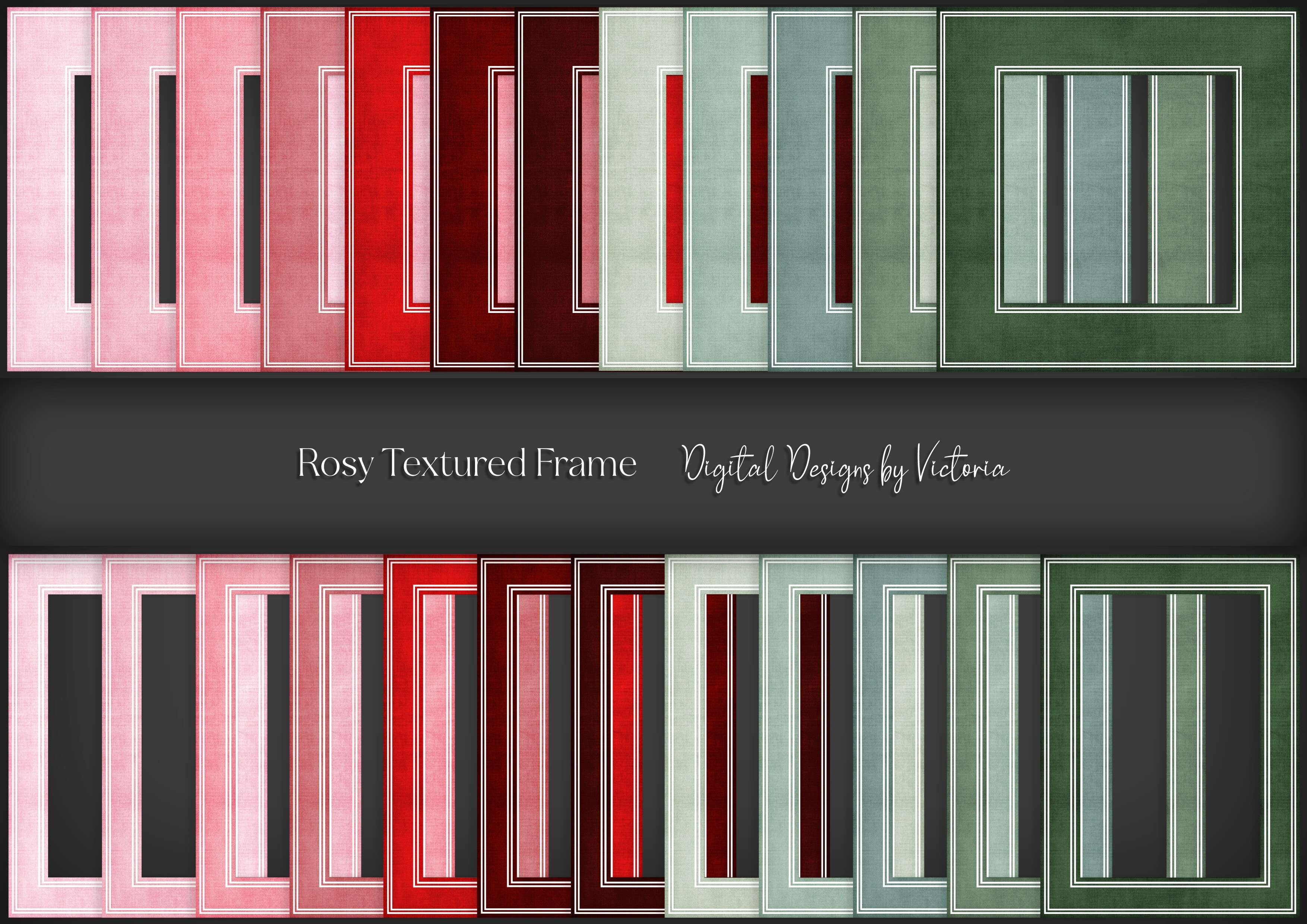 Rosy Textured Frame