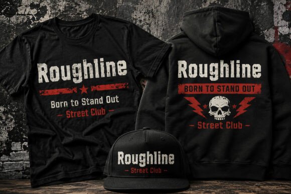 Roughline Font PNG with transparent background - Preview 1