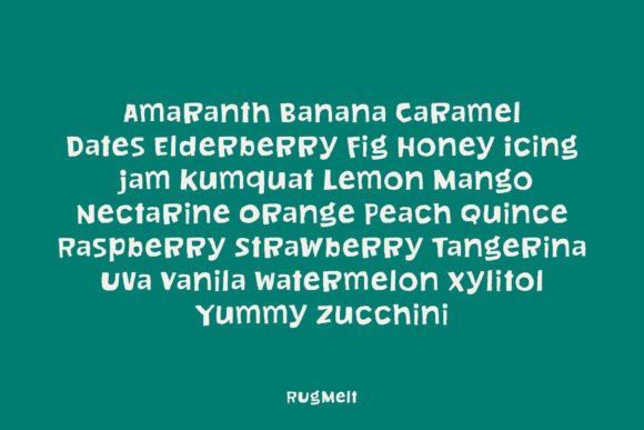 Rugmelt Font PNG with transparent background - Preview 2