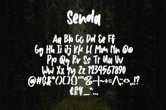 Senda Font PNG with transparent background - Preview 1