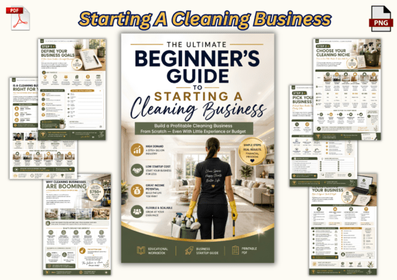 Start Your Own Cleaning Business Graphic KDP Interiors By Nora as