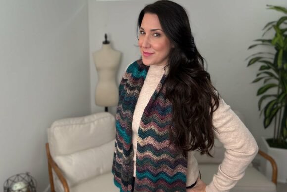 Stellar Chevron Crochet Scarf