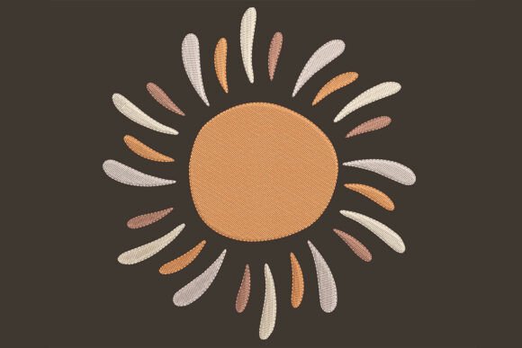Sun Embroidery Design