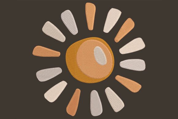 Sun Embroidery Design Verão Design de Bordado Por 366Designs