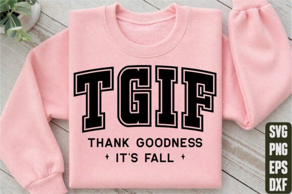 TGIF Thank Goodness It’s Fall Grafik T-shirt Designs Von Art King @