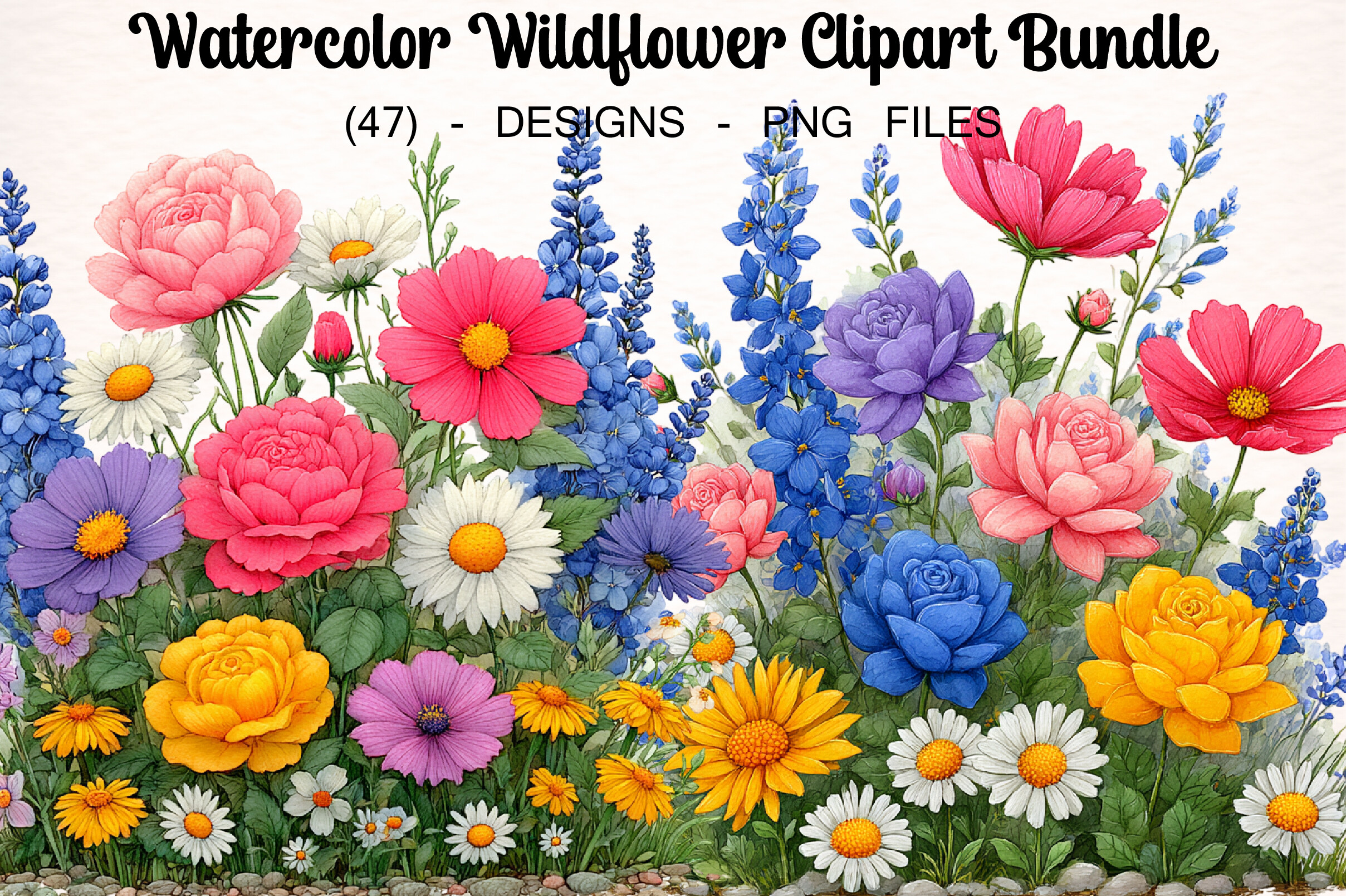 Watercolor Wildflower Clipart Bundle Graphic by Digital Artistic99 ...