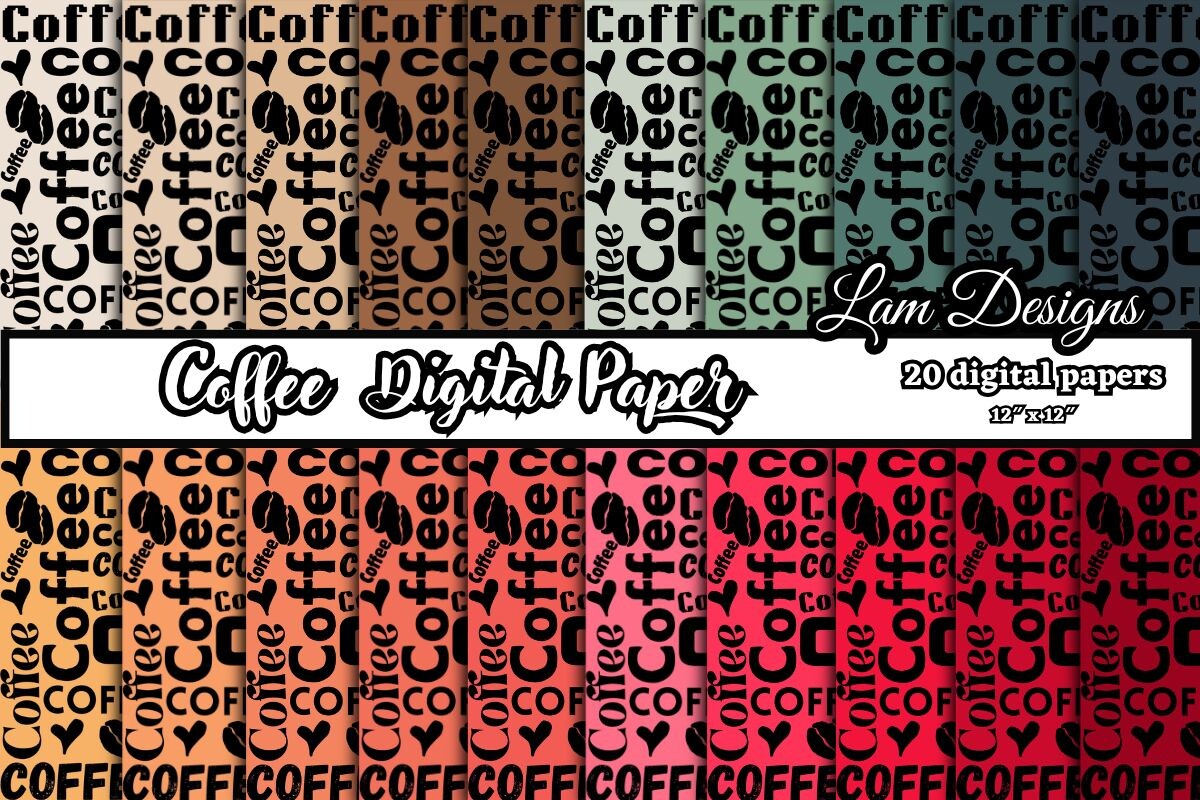 Coffee Digital Papers, Coffee Pattern Graphic by lam designs · Creative ...