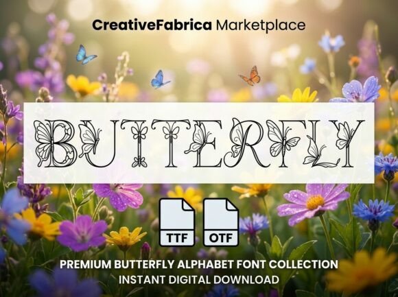 Butterfly Font - Preview 1