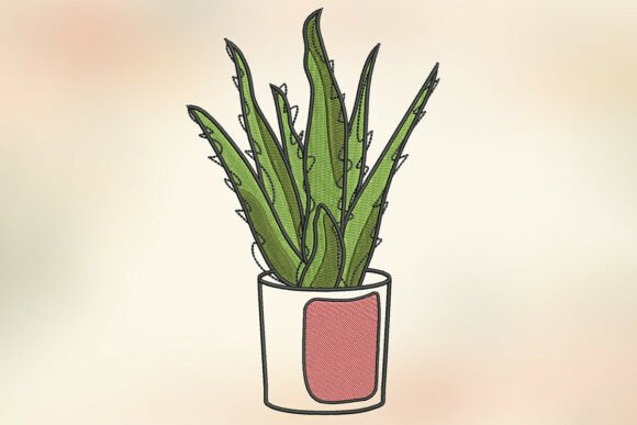 Cactus Embroidery Design Single Flowers & Plants Embroidery Design By 366Designs