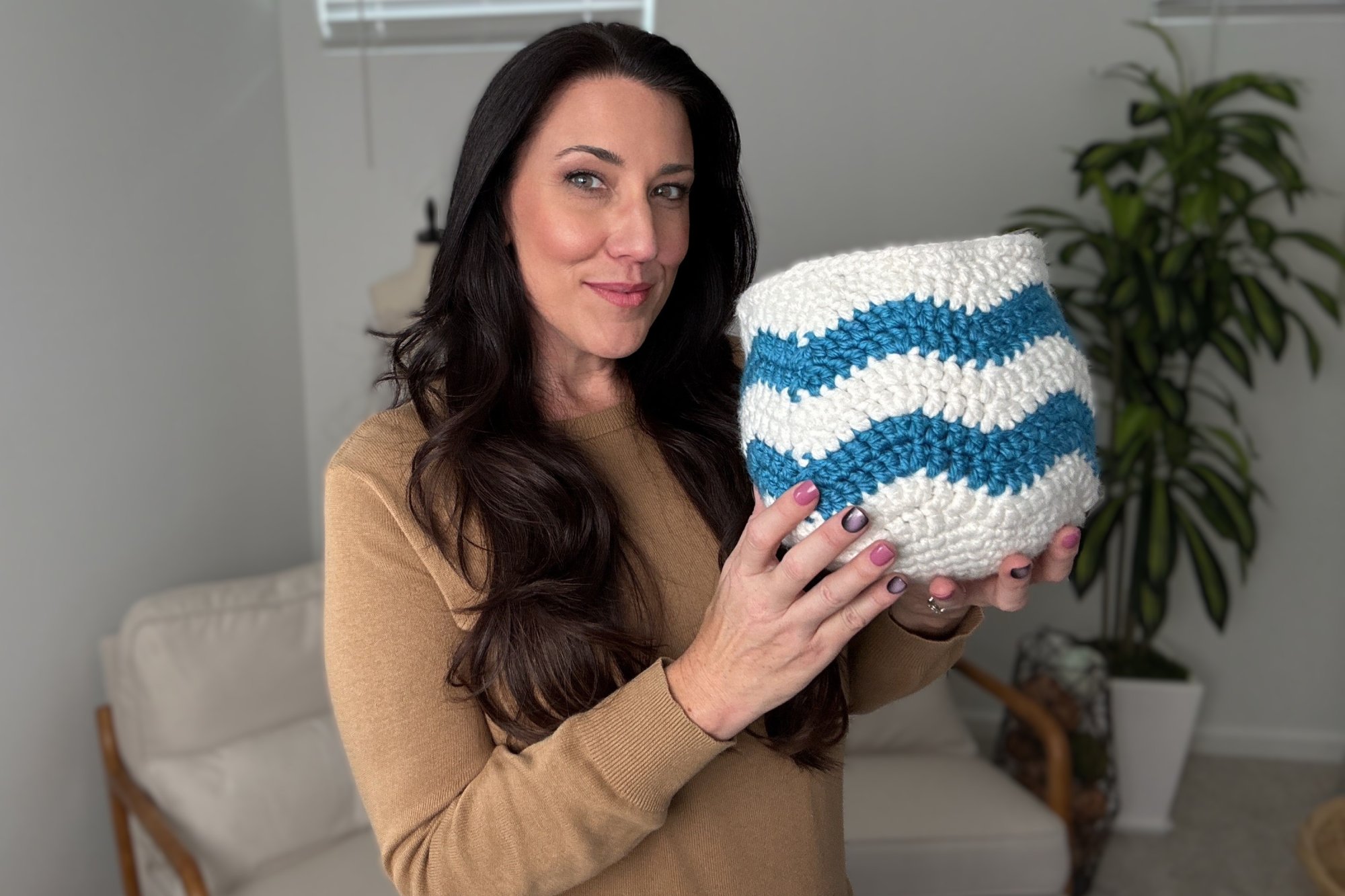 Chevron Storage Baskets Crochet Pattern