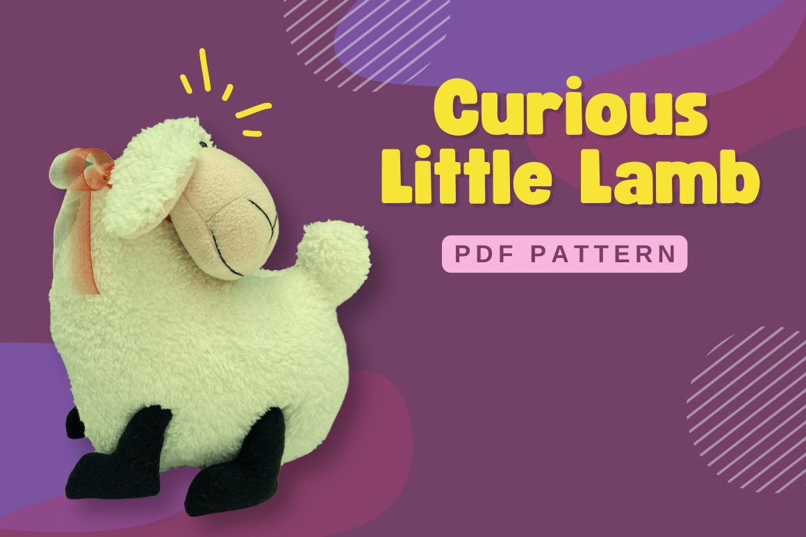 Curious Little Lamb Plush Sewing Pattern