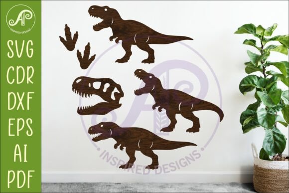 Dinosaur SVG Design for Laser Cutting 5 Laser Cutting By apinspireddesigns