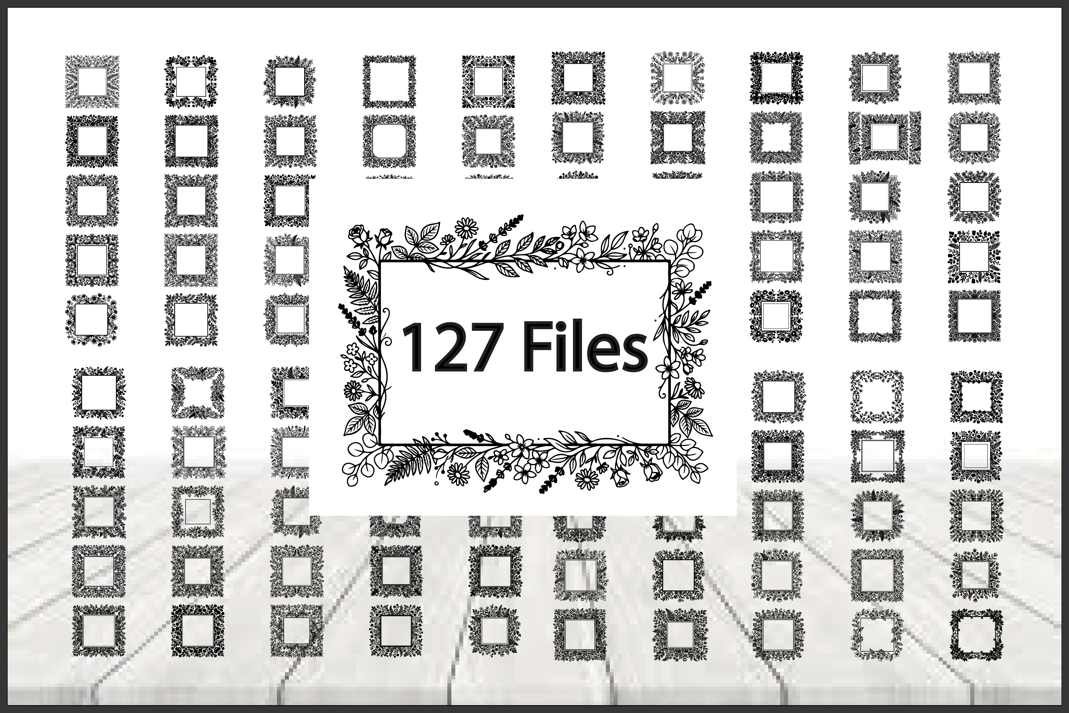 Elegant Floral Border Frame Bundle
