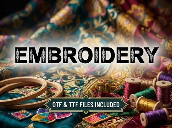 Embroidery Font - Preview 2
