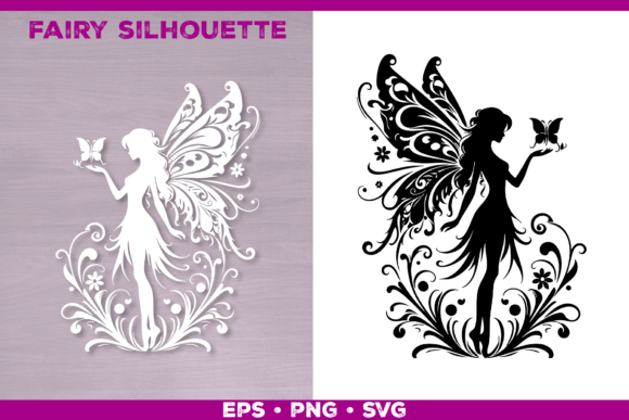 Floral Fairy SVG Design Grafik KI Grafiken Von julimur