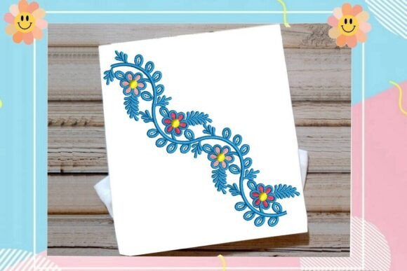 Folk Art Floral Vine Border