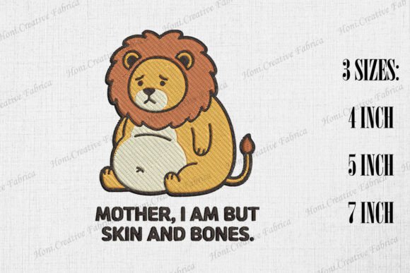 Funny Chubby Lion El Cuarto del Bebé Diseño de Bordado Por Honi.designs