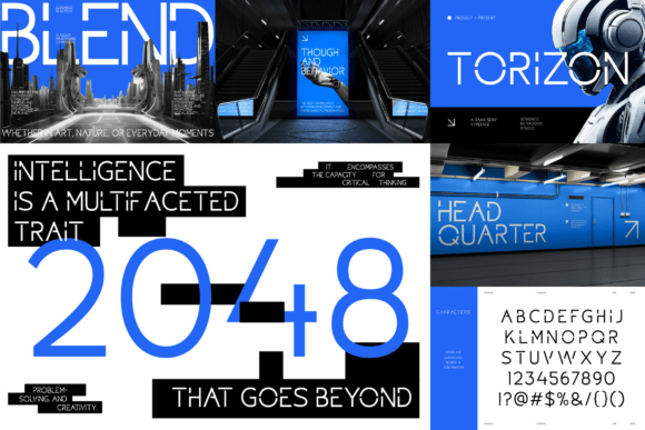 Futuristic Bundle Vol.01 Font PNG with transparent background - Preview 4
