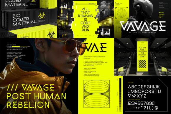 Futuristic Bundle Vol.01 Font PNG with transparent background - Preview 6