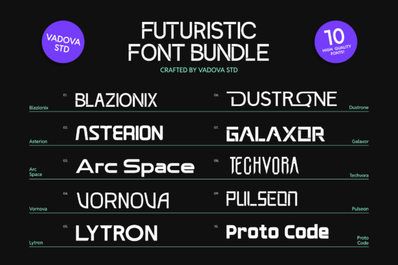 Futuristic Bundle Vol.02 Font - Preview 1