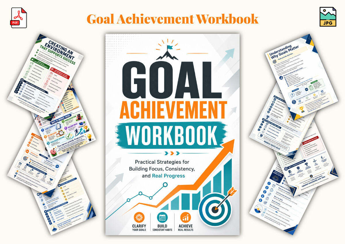 Goal Achievement Workbook Graphic by KDPLab · Creative Fabrica