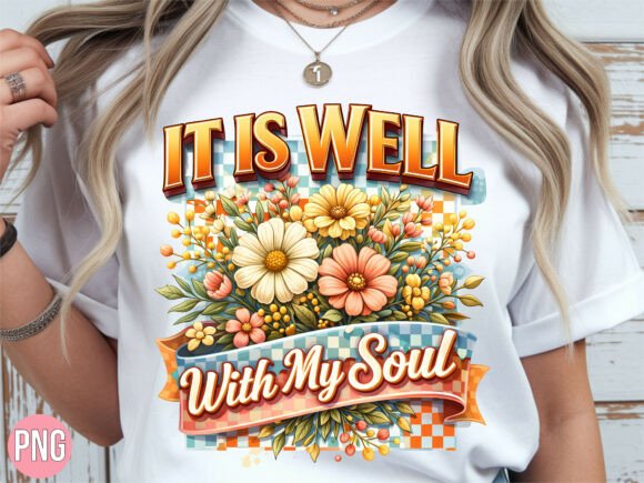It Well My Soul Floral Christian PNG Gráfico Designs de Camisetas Por Fox Studio