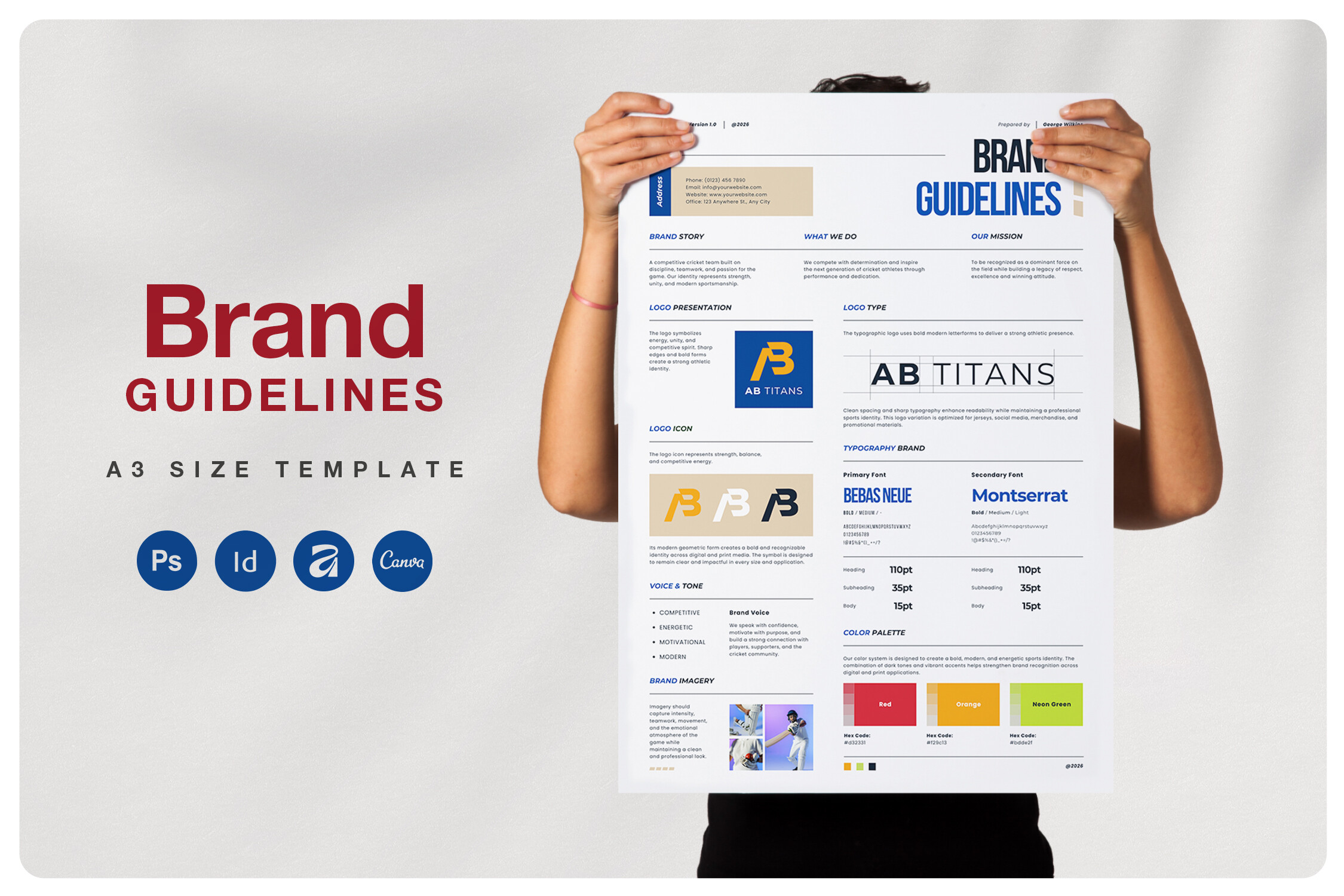 Modern Brand Guidelines Poster Template