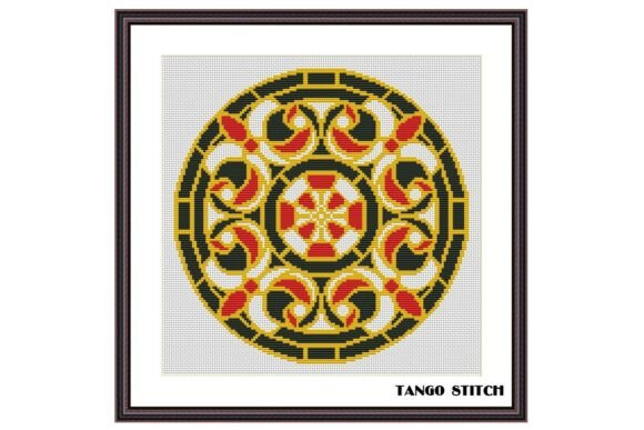 Modern Mandala Round Cross Stitch Art