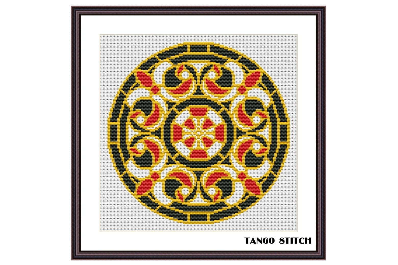 Modern Mandala Round Cross Stitch Art