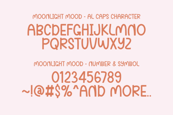 Moonlight Mood Font PNG with transparent background - Preview 1