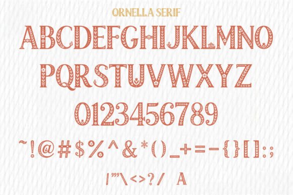 Ornella Serif Font PNG with transparent background - Preview 1