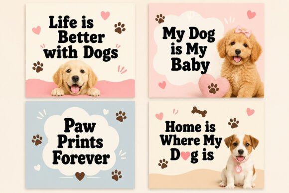 Puppy Mom Font PNG with transparent background - Preview 1