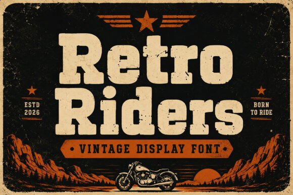 Retro Riders Font by Bundle