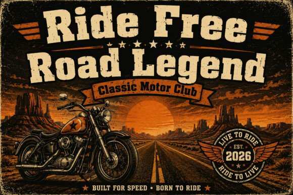 Retro Riders Font PNG with transparent background - Preview 2