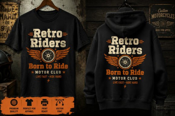 Retro Riders Font PNG with transparent background - Preview 3