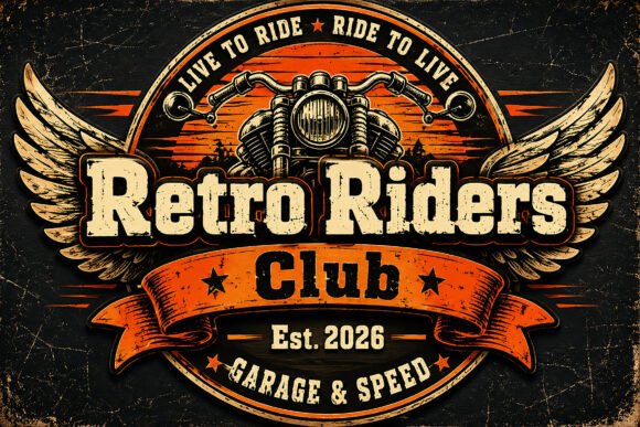 Retro Riders Font PNG with transparent background - Preview 5