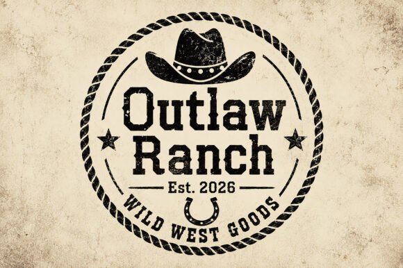 Simple Outlaw Font PNG with transparent background - Preview 2