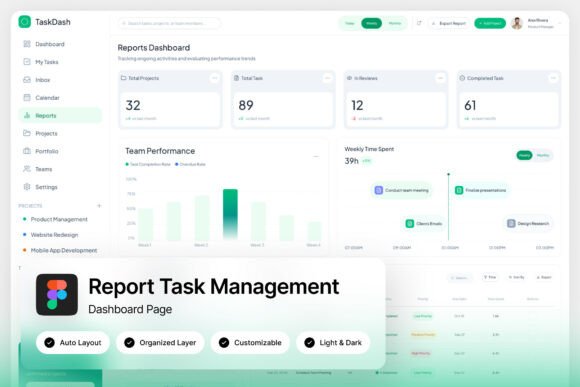 TaskDash Workspace Dashboard