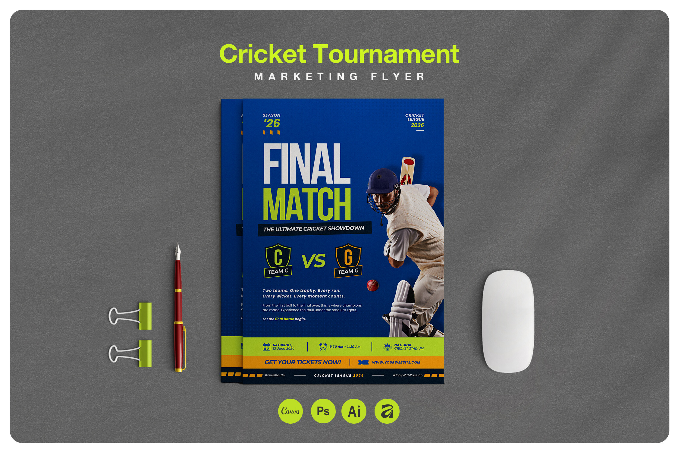 Ultimate Cricket Match Day Flyer