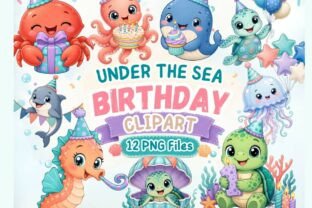 Under the Sea Birthday Clipart PNG