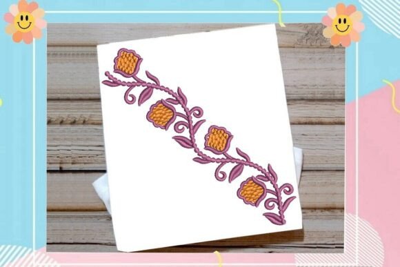 Vintage Floral Vine Border