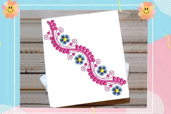 Whimsical Floral Vine Border