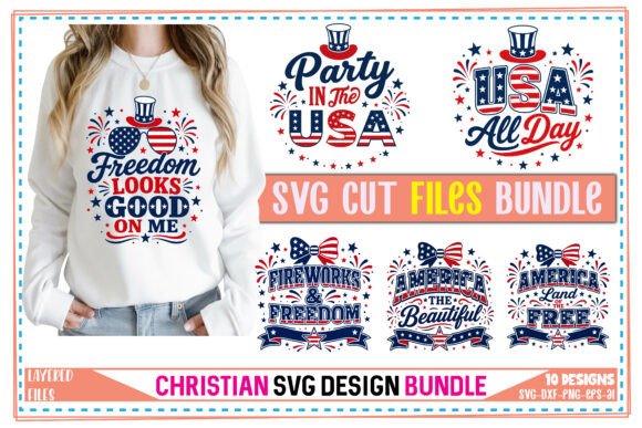 4th of July Free PNG Design Bundle 01 Illustration Designs de T-shirts Par Mockup And Design Store