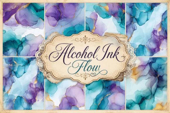 Alcohol Ink Flow Grafika Tła Przez Pro Designer Team