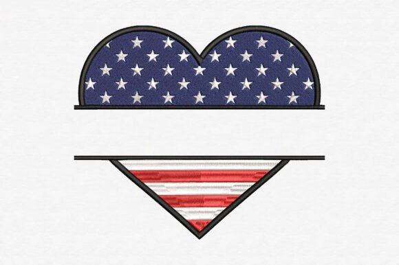 American Flag Embroidery Design