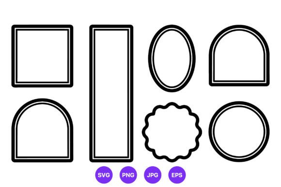 Black White Geometric Shapes Vector