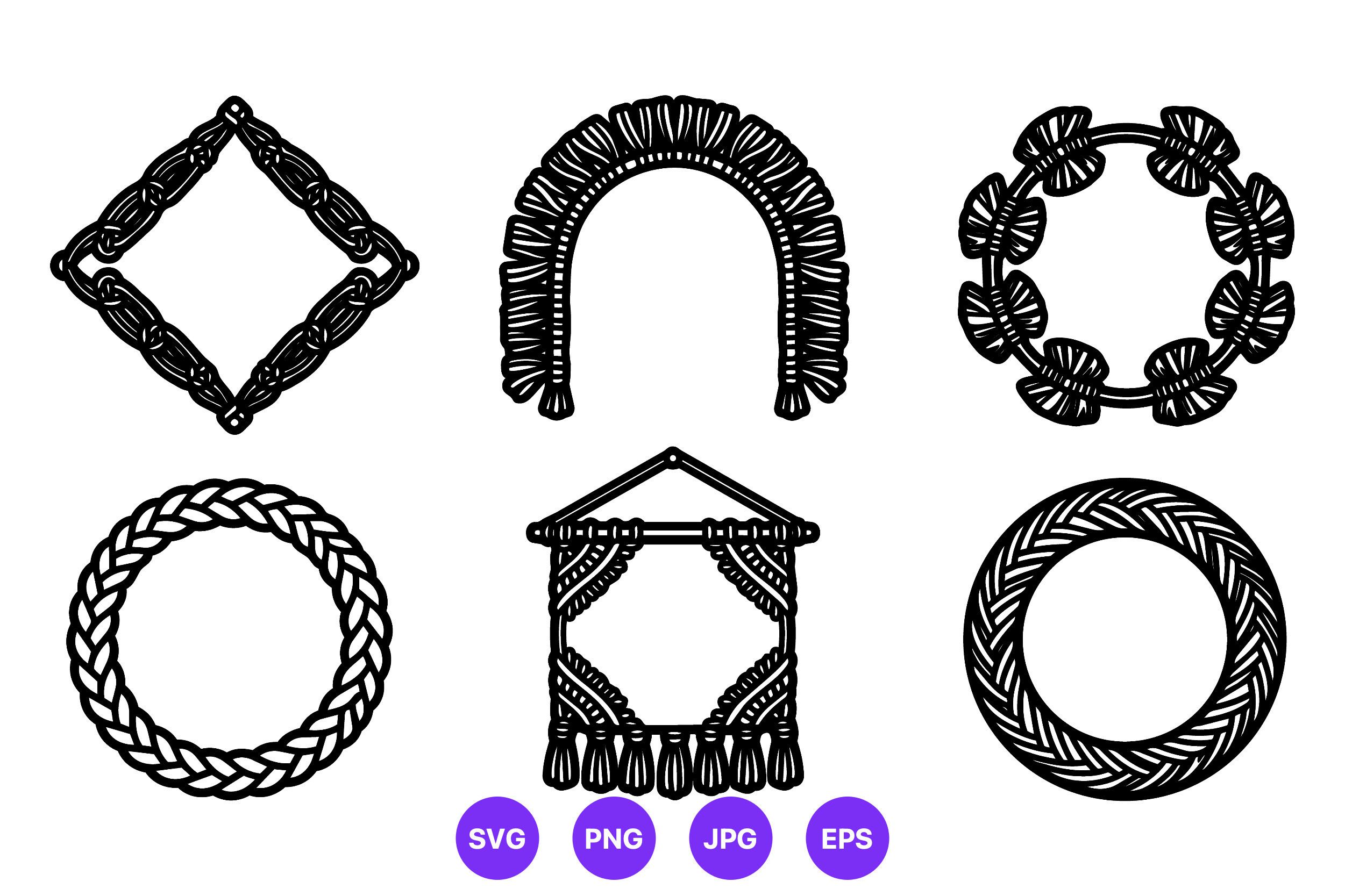 Braided Rope and Macrame Frames