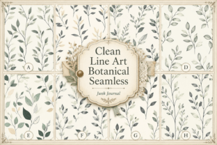 Clean Line Pattern From Nature Clean Line Art Botanical Seamless Graphic by Pro Designer Team ...