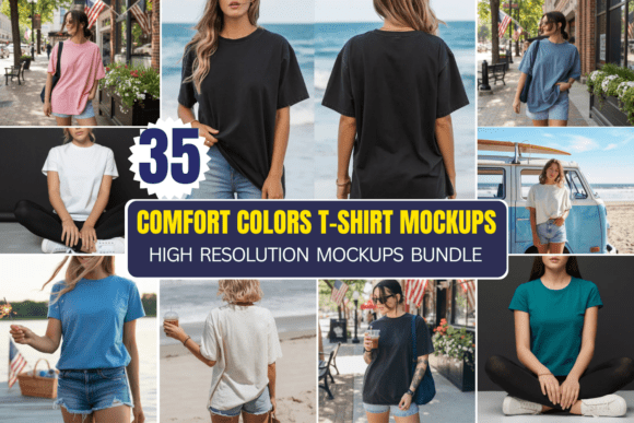 Comfort Colors T-shirt Mockups Bundle Graphic T-Shirts By Mockups Verse Pro
