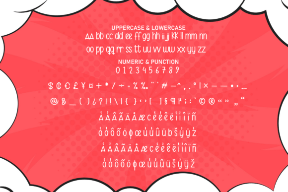 Comic Ribbon Font PNG with transparent background - Preview 6